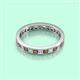 3 - Rebica 3.00 mm Princess Cut Smoky Quartz and Diamond Eternity Band 