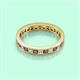 3 - Rebica 3.00 mm Princess Cut Smoky Quartz and Diamond Eternity Band 