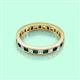 3 - Rebica 3.00 mm Princess Cut London Blue Topaz and Diamond Eternity Band 