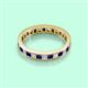 3 - Rebica 3.00 mm Princess Cut Blue Sapphire and Diamond Eternity Band 