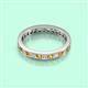 3 - Rebica 3.00 mm Princess Cut Citrine and Diamond Eternity Band 