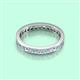 3 - Rebica 3.00 mm Princess Cut Aquamarine and Diamond Eternity Band 