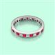 3 - Rebica 3.00 mm Princess Cut Ruby and Diamond Eternity Band 