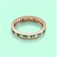 3 - Rebica 3.00 mm Princess Cut Green Garnet and Diamond Eternity Band 