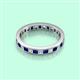 3 - Rebica 3.00 mm Princess Cut Blue Sapphire and Diamond Eternity Band 