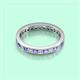 3 - Rebica 3.00 mm Princess Cut Tanzanite and Diamond Eternity Band 