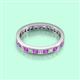 3 - Rebica 3.00 mm Princess Cut Amethyst and Diamond Eternity Band 