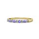 1 - Clara 2.40 mm Tanzanite and Lab Grown Diamond 10 Stone Wedding Band 