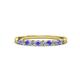 4 - Clara 2.40 mm Tanzanite and Lab Grown Diamond 10 Stone Wedding Band 
