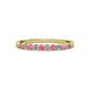 4 - Clara 2.40 mm Pink Tourmaline and Lab Grown Diamond 10 Stone Wedding Band 