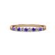 4 - Clara 2.40 mm Iolite and Lab Grown Diamond 10 Stone Wedding Band 