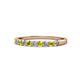 1 - Clara 2.40 mm Yellow and White Lab Grown Diamond 10 Stone Wedding Band 