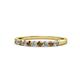 1 - Clara 2.40 mm Smoky Quartz and Lab Grown Diamond 10 Stone Wedding Band 