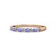 1 - Clara 2.40 mm Tanzanite and Lab Grown Diamond 10 Stone Wedding Band 