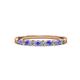 4 - Clara 2.40 mm Tanzanite and Lab Grown Diamond 10 Stone Wedding Band 