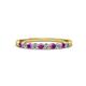 4 - Clara 2.40 mm Amethyst and Lab Grown Diamond 10 Stone Wedding Band 