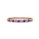 4 - Clara 2.40 mm Amethyst and Lab Grown Diamond 10 Stone Wedding Band 