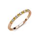 3 - Clara 2.40 mm Citrine and Lab Grown Diamond 10 Stone Wedding Band 