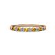 4 - Clara 2.40 mm Citrine and Lab Grown Diamond 10 Stone Wedding Band 