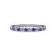 4 - Clara 2.40 mm Iolite and Lab Grown Diamond 10 Stone Wedding Band 