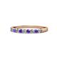 1 - Clara 2.40 mm Iolite and Lab Grown Diamond 10 Stone Wedding Band 