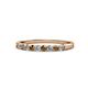 1 - Clara 2.40 mm Smoky Quartz and Lab Grown Diamond 10 Stone Wedding Band 