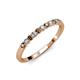 3 - Clara 2.40 mm Smoky Quartz and Lab Grown Diamond 10 Stone Wedding Band 