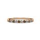 4 - Clara 2.40 mm Smoky Quartz and Lab Grown Diamond 10 Stone Wedding Band 