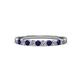 4 - Clara 2.40 mm Blue Sapphire and Lab Grown Diamond 10 Stone Wedding Band 