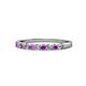 1 - Clara 2.40 mm Amethyst and Lab Grown Diamond 10 Stone Wedding Band 