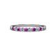 4 - Clara 2.40 mm Amethyst and Lab Grown Diamond 10 Stone Wedding Band 
