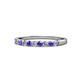 1 - Clara 2.40 mm Iolite and Lab Grown Diamond 10 Stone Wedding Band 