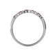 6 - Clara 2.40 mm Ruby and Lab Grown Diamond 10 Stone Wedding Band 
