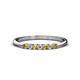 1 - Reina 2.00 mm Citrine and Lab Grown Diamond 7 Stone Wedding Band 