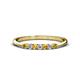 1 - Reina 2.00 mm Citrine and Lab Grown Diamond 7 Stone Wedding Band 
