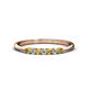 1 - Reina 2.00 mm Citrine and Lab Grown Diamond 7 Stone Wedding Band 
