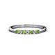 1 - Reina 2.00 mm Peridot and Lab Grown Diamond 7 Stone Wedding Band 