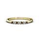 1 - Reina 2.00 mm Smoky Quartz and Lab Grown Diamond 7 Stone Wedding Band 