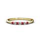 1 - Reina 2.00 mm Ruby and Lab Grown Diamond 7 Stone Wedding Band 