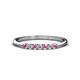 1 - Reina 2.00 mm Pink Sapphire and Lab Grown Diamond 7 Stone Wedding Band 