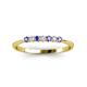 3 - Reina 2.00 mm Tanzanite and Lab Grown Diamond 7 Stone Wedding Band 