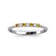 3 - Reina 2.00 mm Citrine and Lab Grown Diamond 7 Stone Wedding Band 