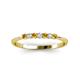 3 - Reina 2.00 mm Citrine and Lab Grown Diamond 7 Stone Wedding Band 
