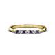 1 - Reina 2.00 mm Iolite and Lab Grown Diamond 7 Stone Wedding Band 