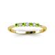 3 - Reina 2.00 mm Peridot and Lab Grown Diamond 7 Stone Wedding Band 
