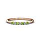 1 - Reina 2.00 mm Peridot and Lab Grown Diamond 7 Stone Wedding Band 