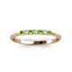 3 - Reina 2.00 mm Peridot and Lab Grown Diamond 7 Stone Wedding Band 