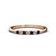 1 - Reina 2.00 mm Red Garnet and Lab Grown Diamond 7 Stone Wedding Band 