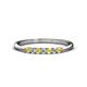 1 - Reina 2.00 mm Yellow Sapphire and Lab Grown Diamond 7 Stone Wedding Band 