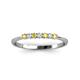 3 - Reina 2.00 mm Yellow Sapphire and Lab Grown Diamond 7 Stone Wedding Band 